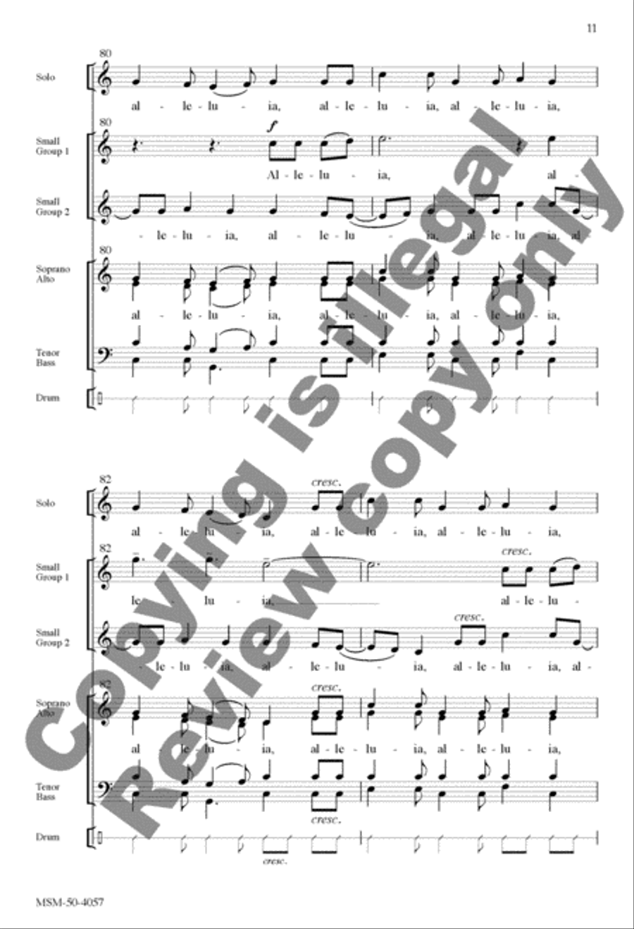 Psalm 118: Alleluia, This Is the Day! 4-Part scores gallery preview page 11