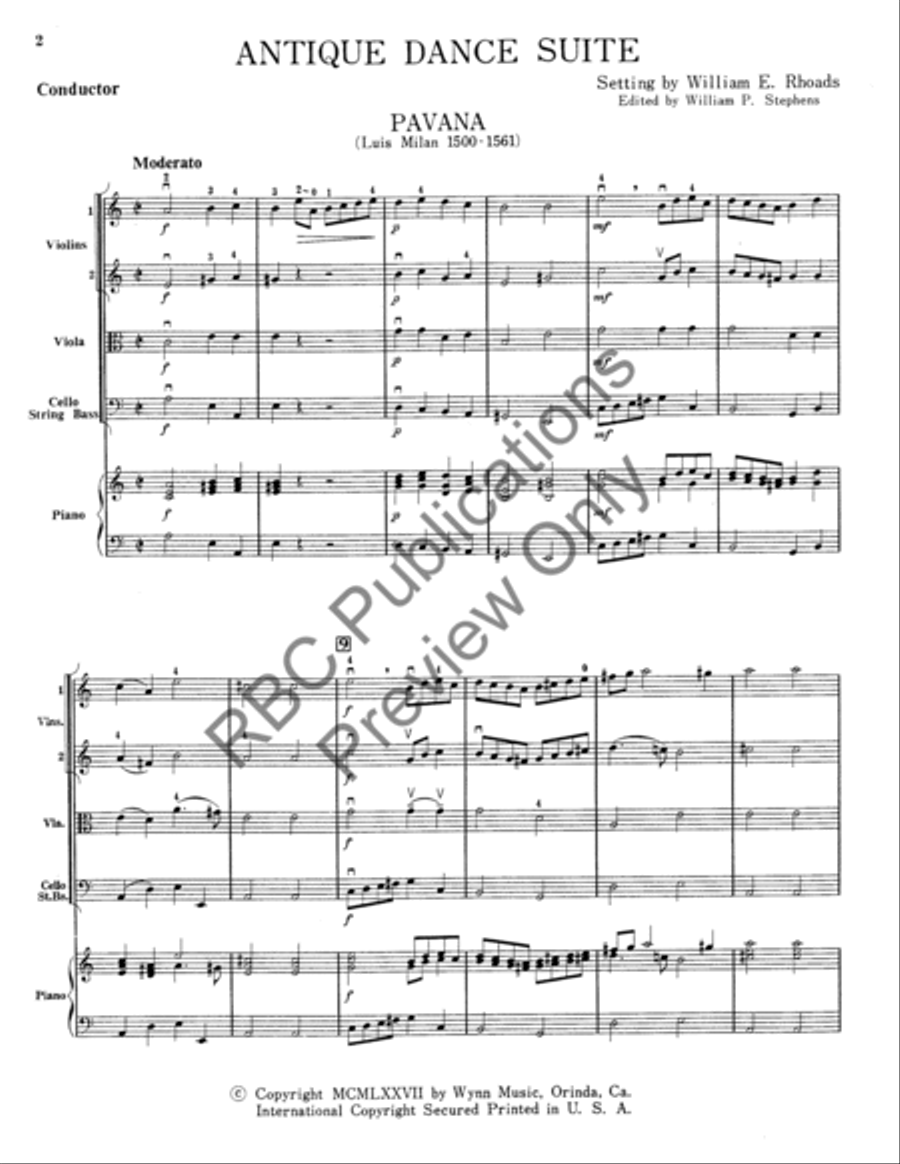 Antique Dance Suite (Score) String Orchestra scores gallery preview page 3