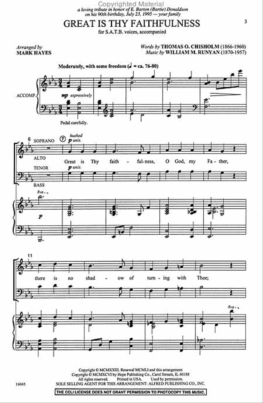 Great Is Thy Faithfulness 4-Part scores gallery preview page 2