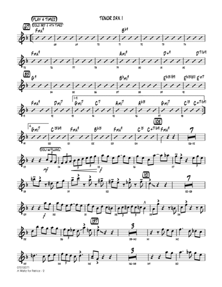 A Waltz for Patrice - Tenor Sax 1
