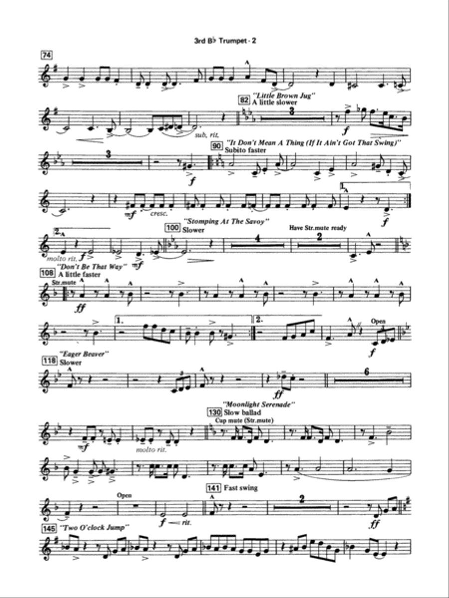 Big Band Spectacular: 3rd B-flat Trumpet Concert Band scores gallery preview page 2