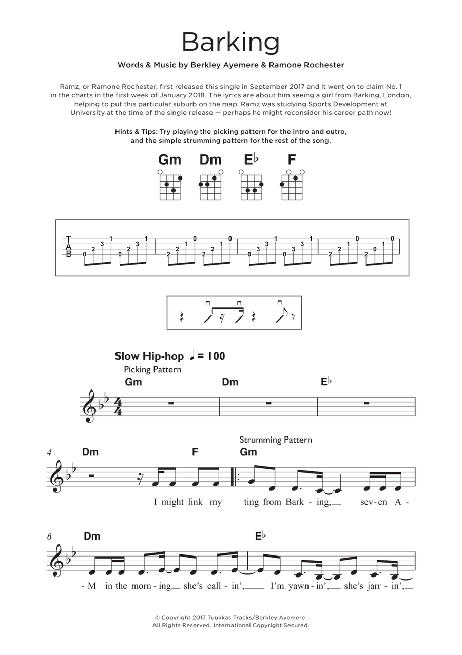 Barking Ukulele scores gallery preview page 1