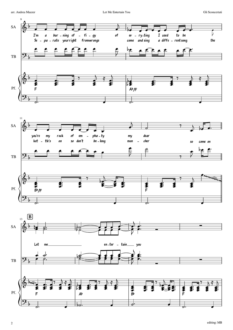 Let Me Entertain You 4-Part scores gallery preview page 3