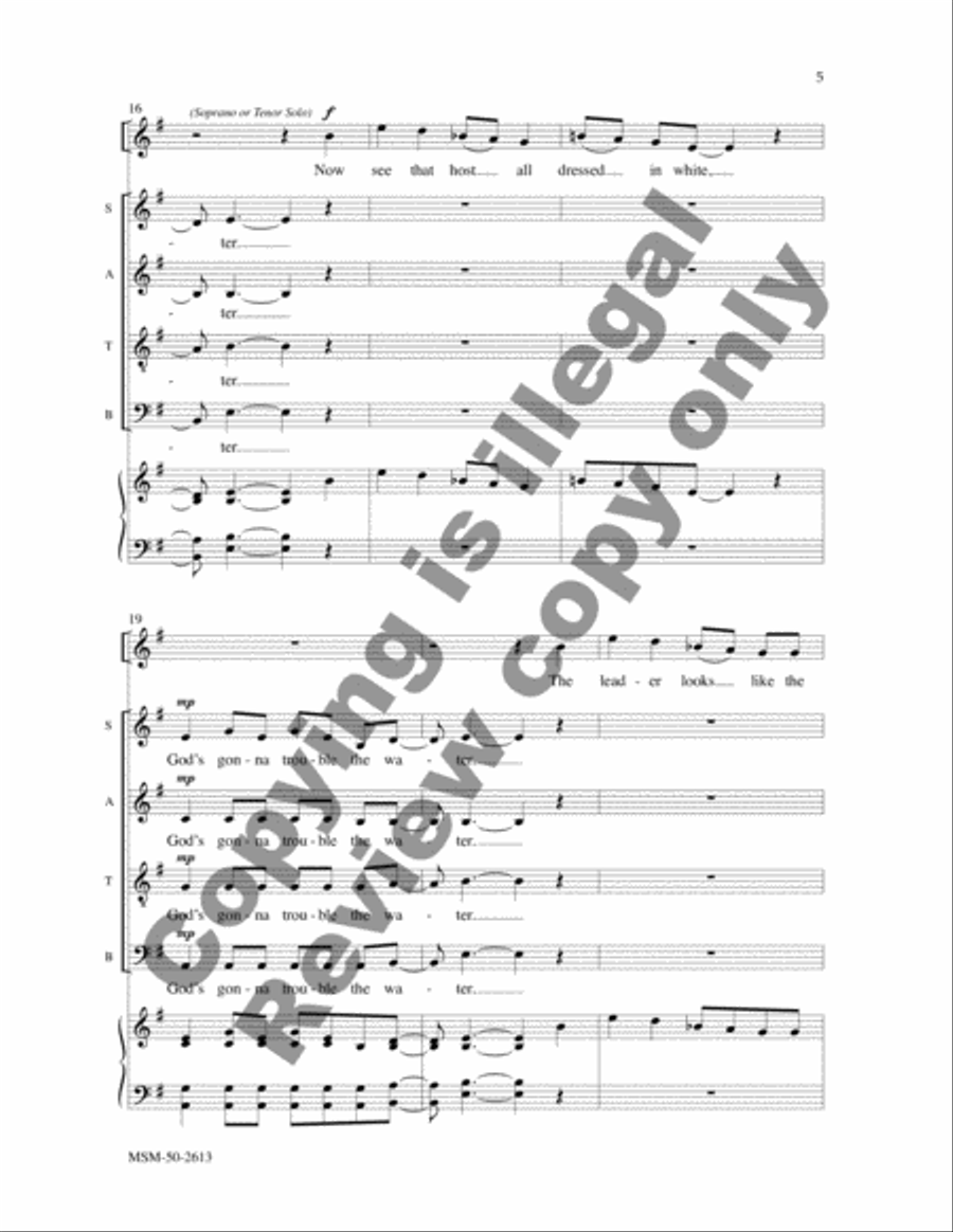 Wade In the Water Wade In the Water 4-Part scores gallery preview page 5