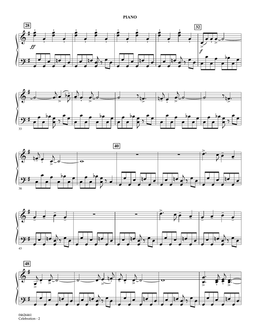 Celebration (Mannheim Steamroller) - Piano Orchestra scores gallery preview page 2