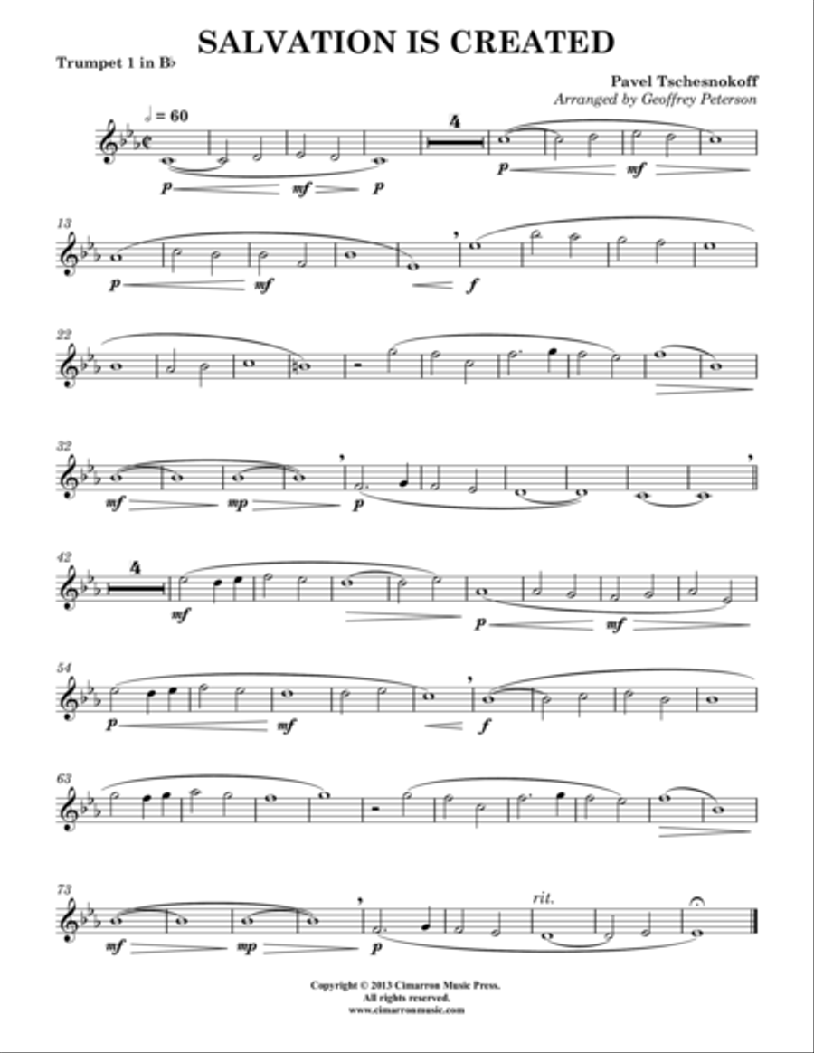 Salvation is Created Brass Quintet scores gallery preview page 6