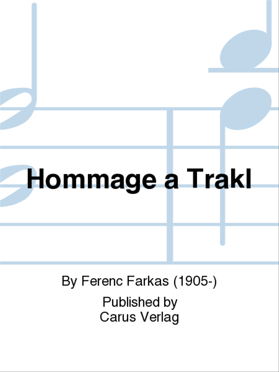 Hommage a Trakl