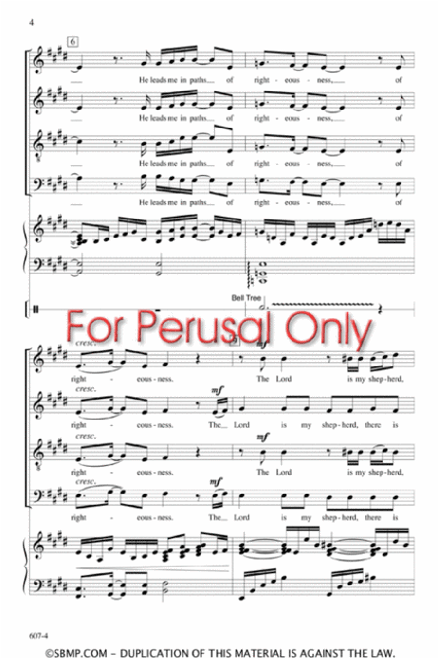 Beside the Still Waters - SATB Octavo 4-Part scores gallery preview page 3