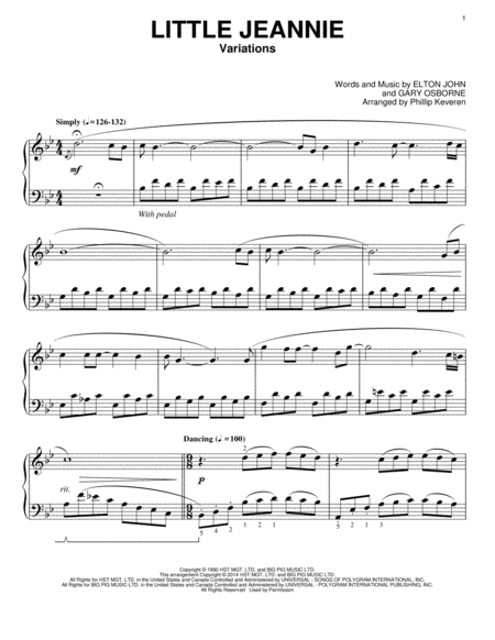 Little Jeannie [Classical version] (arr. Phillip Keveren)