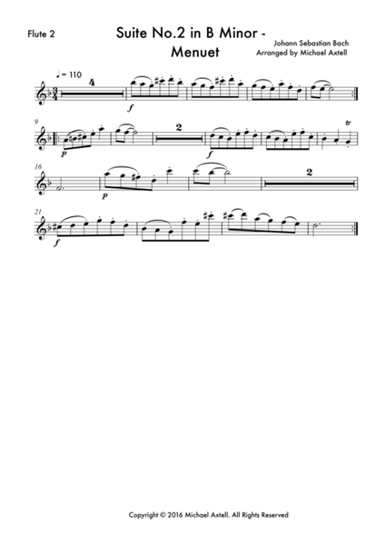 Suite No.2 in B Minor -   Menuet