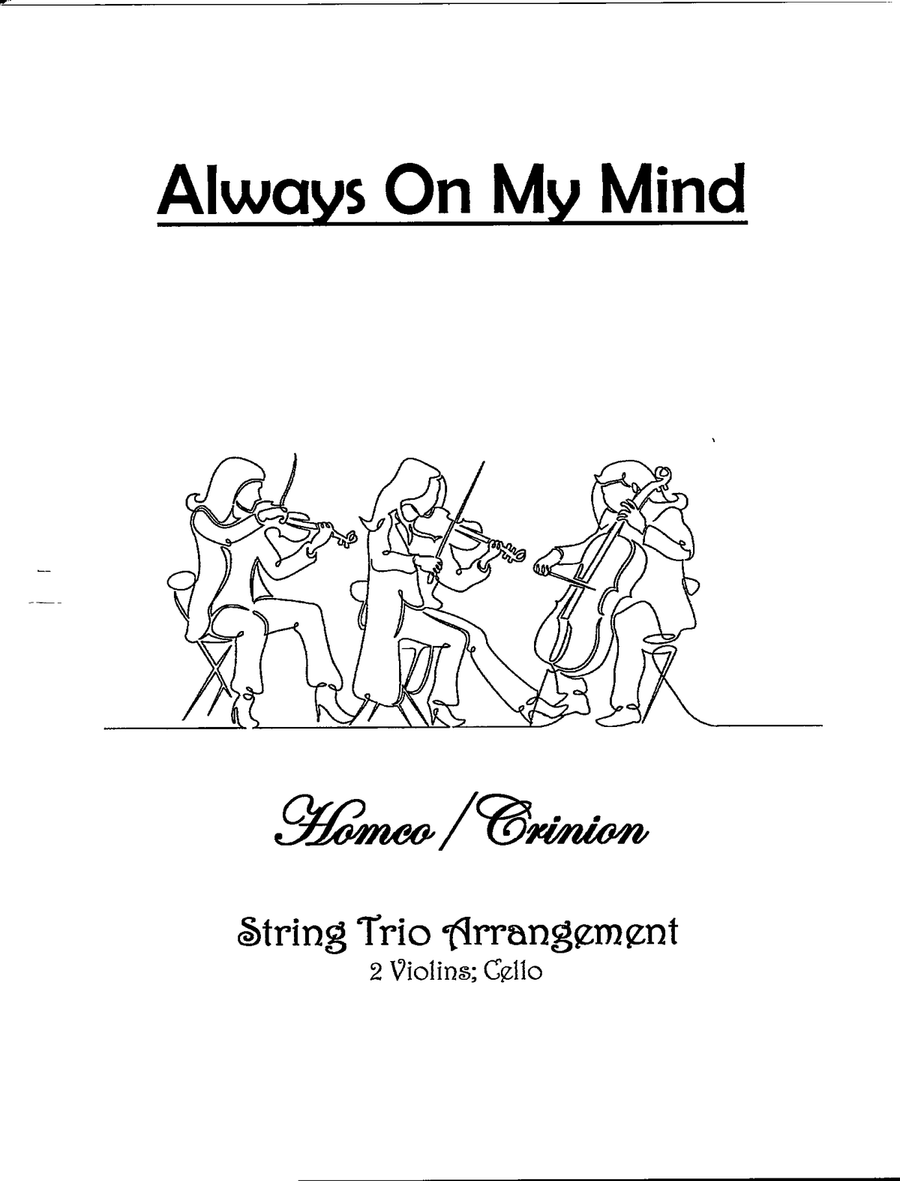 Always On My Mind String Trio scores gallery preview page 1
