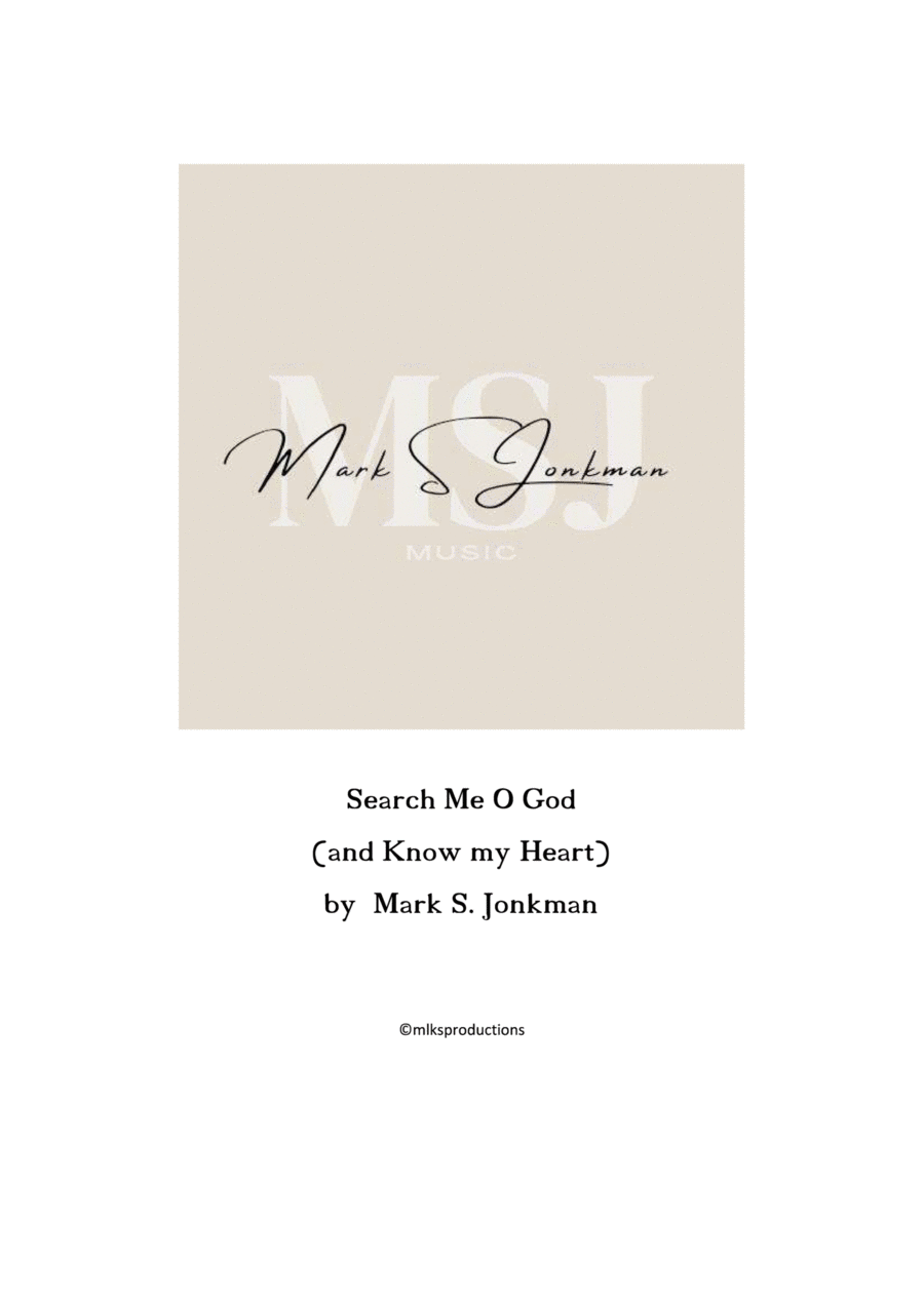 Search Me, O God 4-Part scores gallery preview page 1