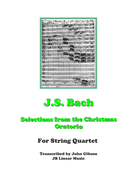 Bach - Christmas Oratorio Selections - String Quartet