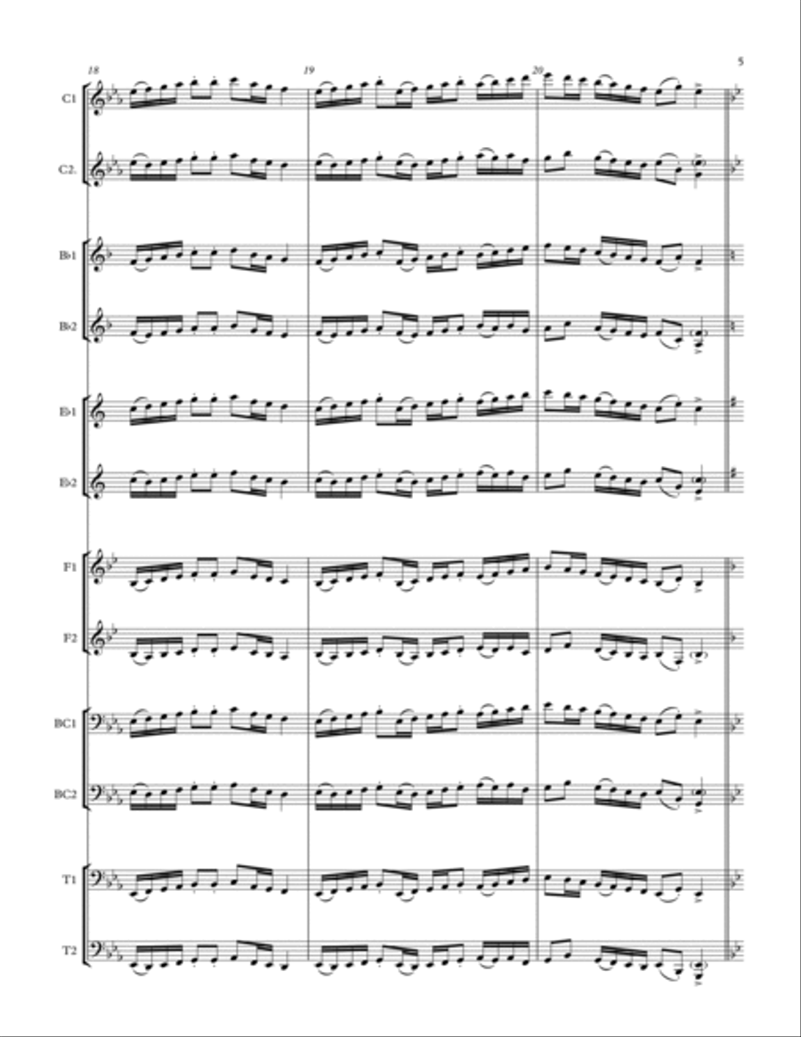 Seven Modes, Seven Duets - All Transpositions (for any two band instruments) Brass Ensemble scores gallery preview page 5