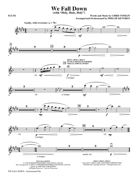 We Fall Down (with Holy, Holy, Holy) (arr. Phillip Keveren) - Flute