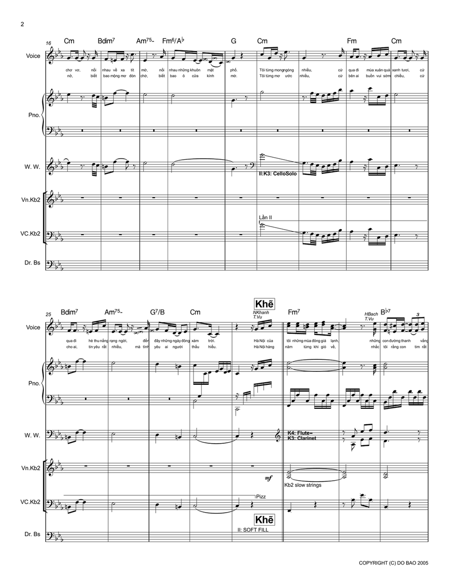 Những Mùa Đông Yêu Dấu (Score & Parts) Piano, Vocal scores gallery preview page 2