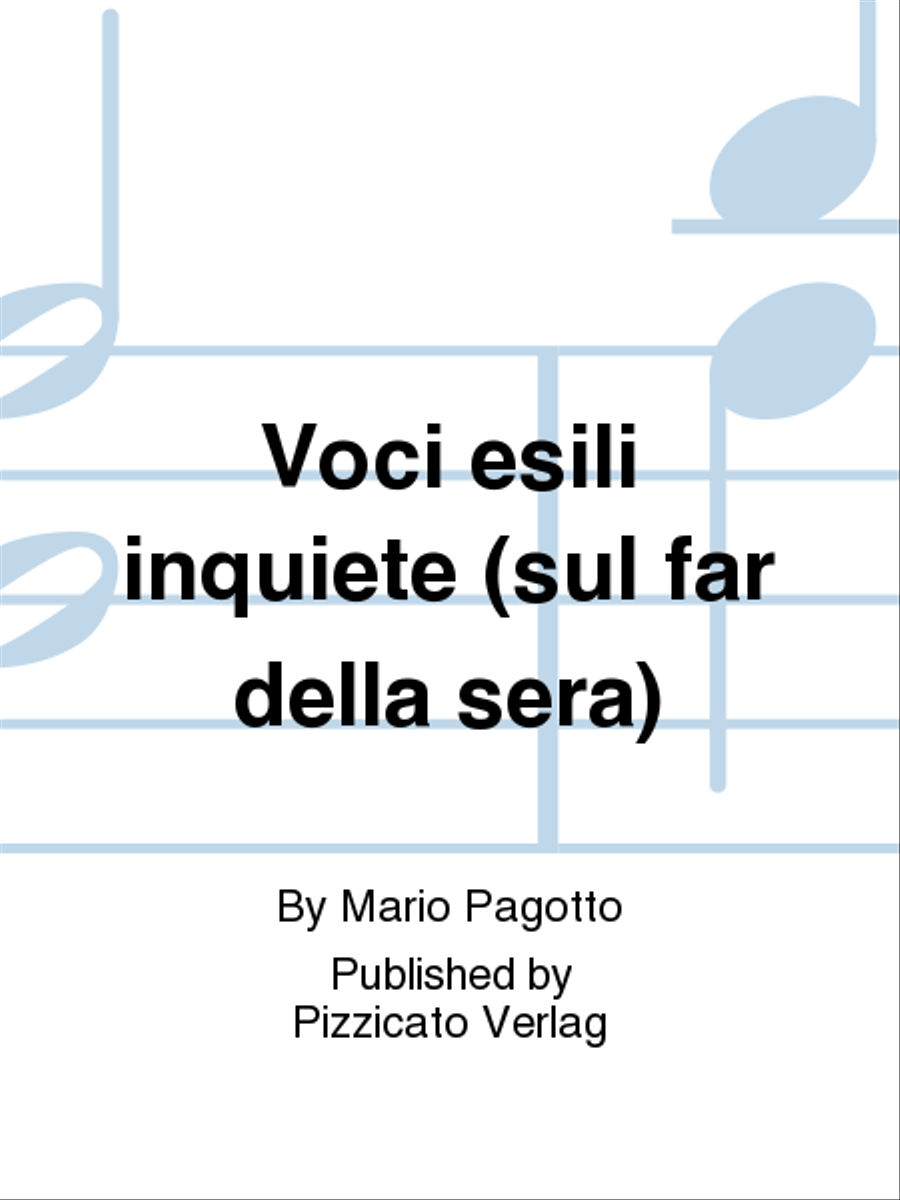Voci esili inquiete (sul far della sera) School and Community scores gallery preview page 1