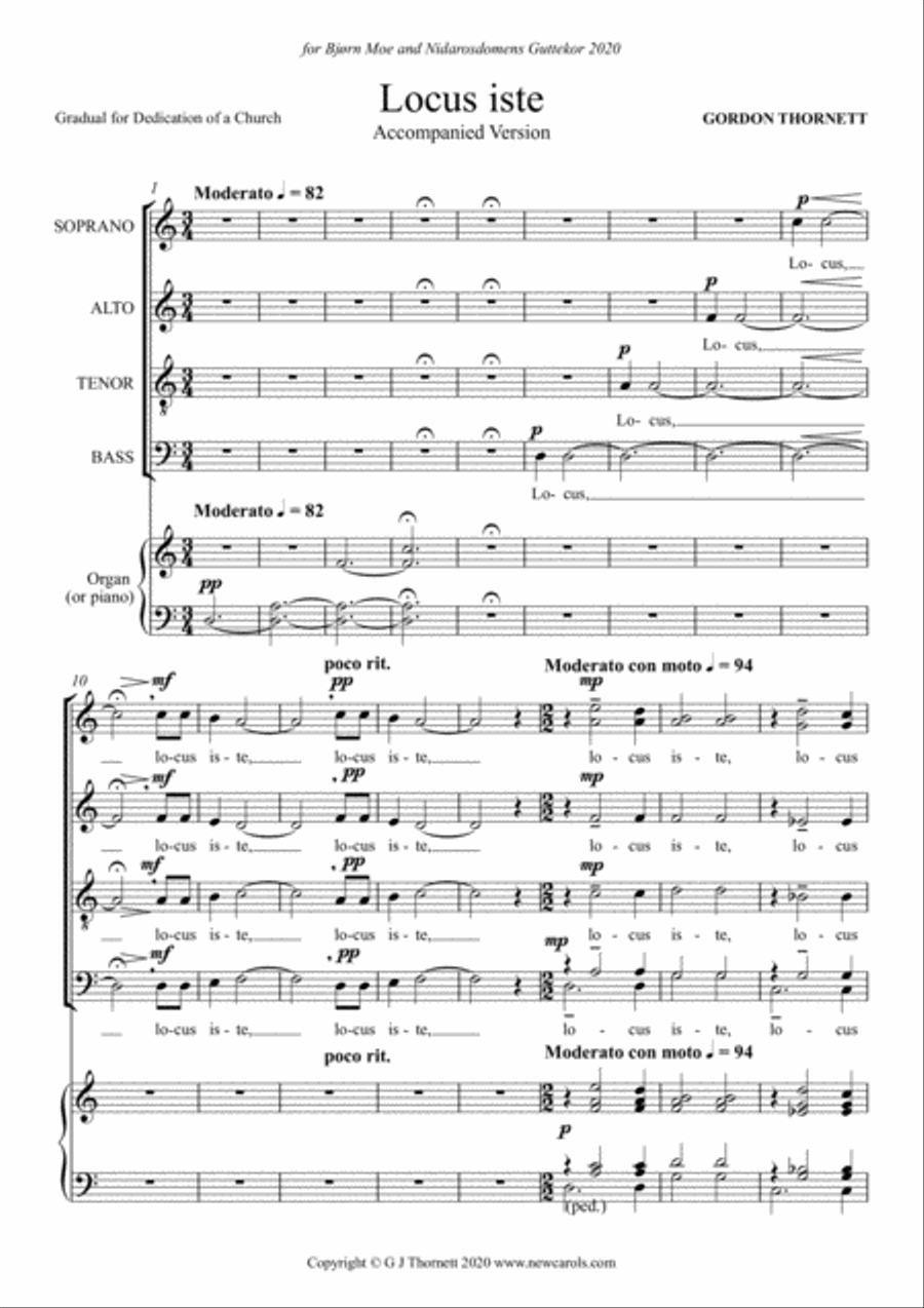 Locus Iste 4-Part scores gallery preview page 1