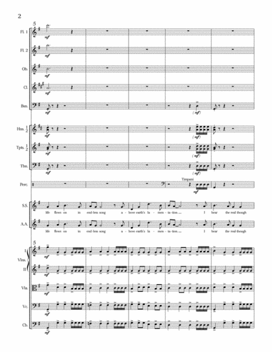 How Can I Keep from Singing? (Downloadable SSAA Chamber Version Full Score)