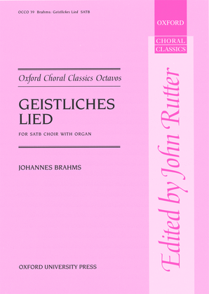 Book cover for Geistliches Lied (Sacred Song), Op. 30