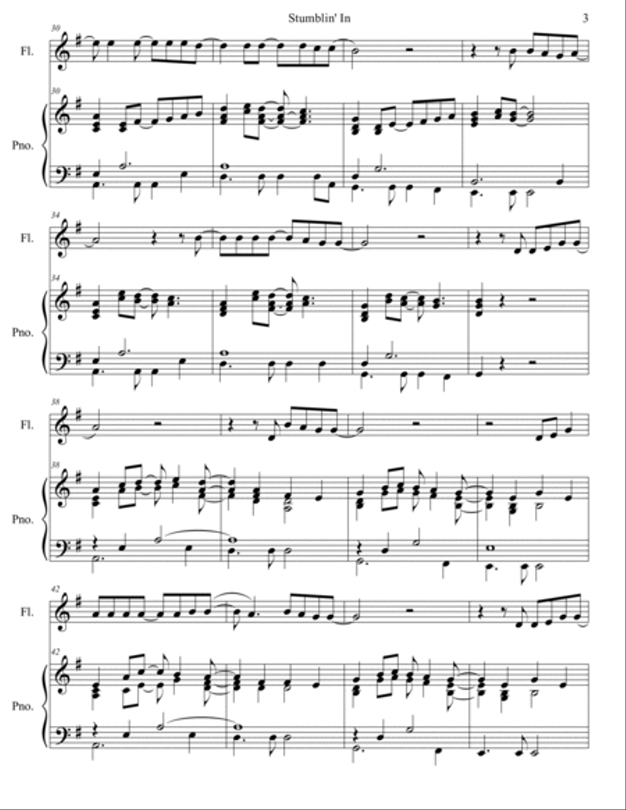 Stumblin' In Stumblin' In Flute Solo scores gallery preview page 4