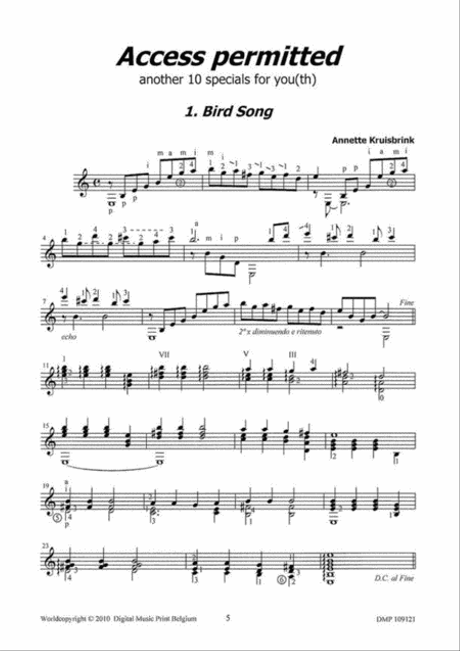 Access Permitted For Guitar Guitar scores gallery preview page 2