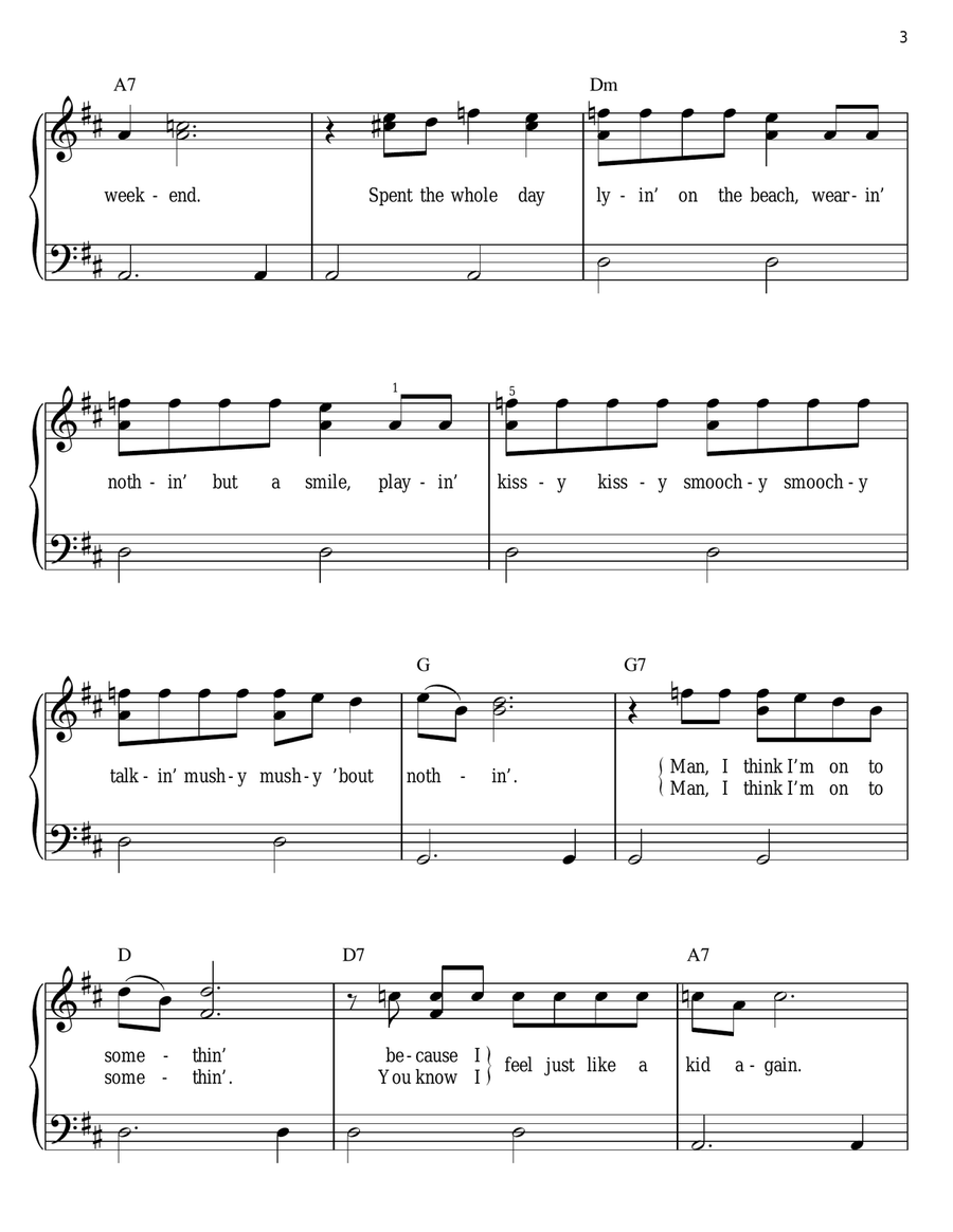 Brand New Girlfriend Brand New Girlfriend Easy Piano scores gallery preview page 3