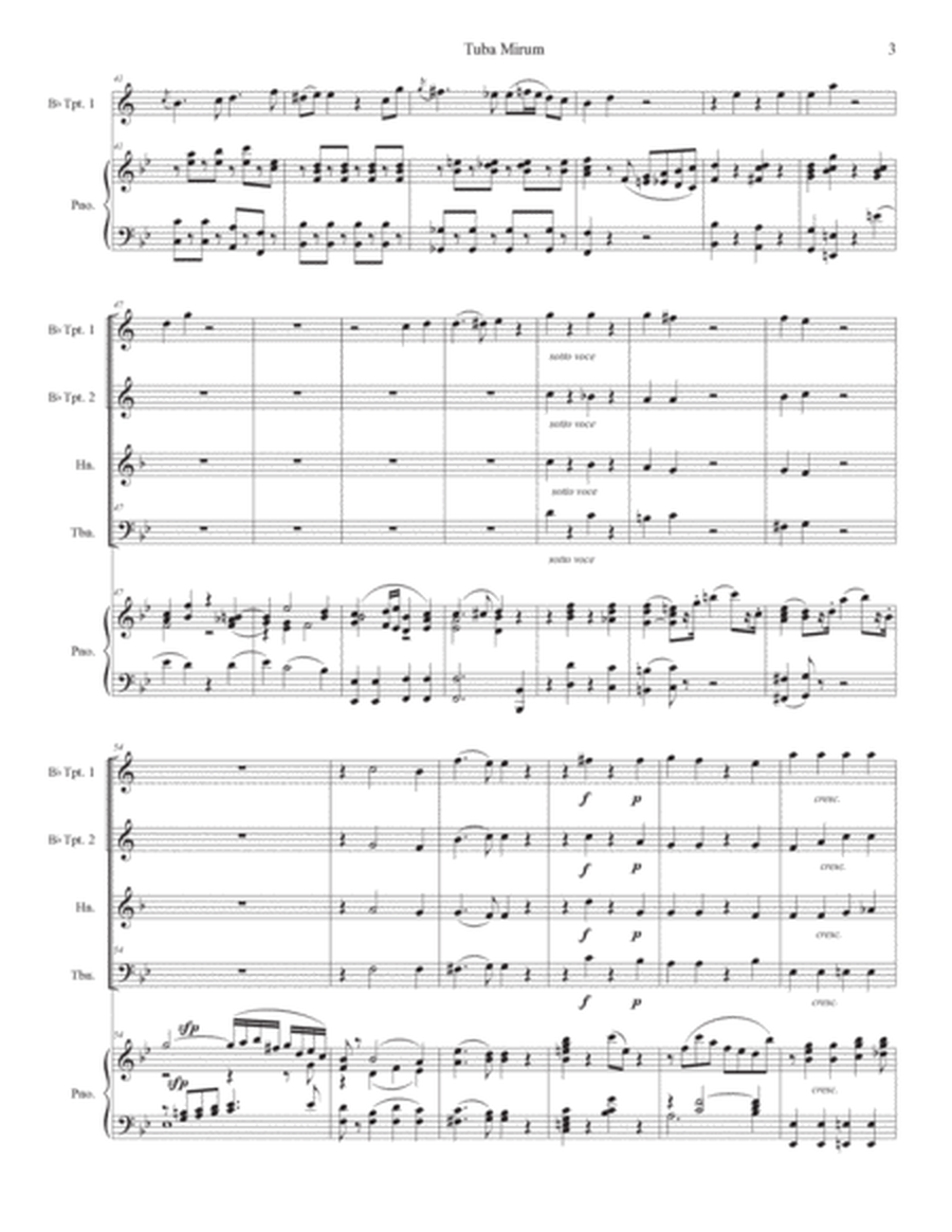 Tuba Mirum (Brass Quartet and Piano) image number null