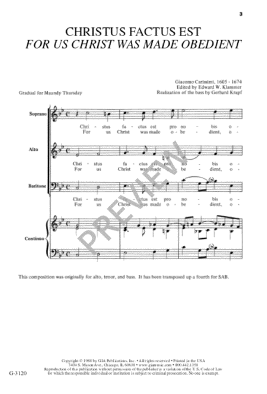 For Us Christ Was Made Obedient 3-Part scores gallery preview page 4