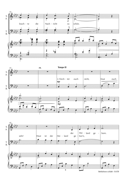 Bethlehem schläft - SATB - Piano image number null