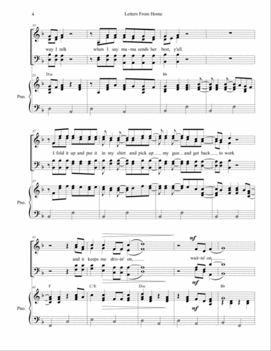 Letters From Home Letters From Home 4-Part scores gallery preview page 4