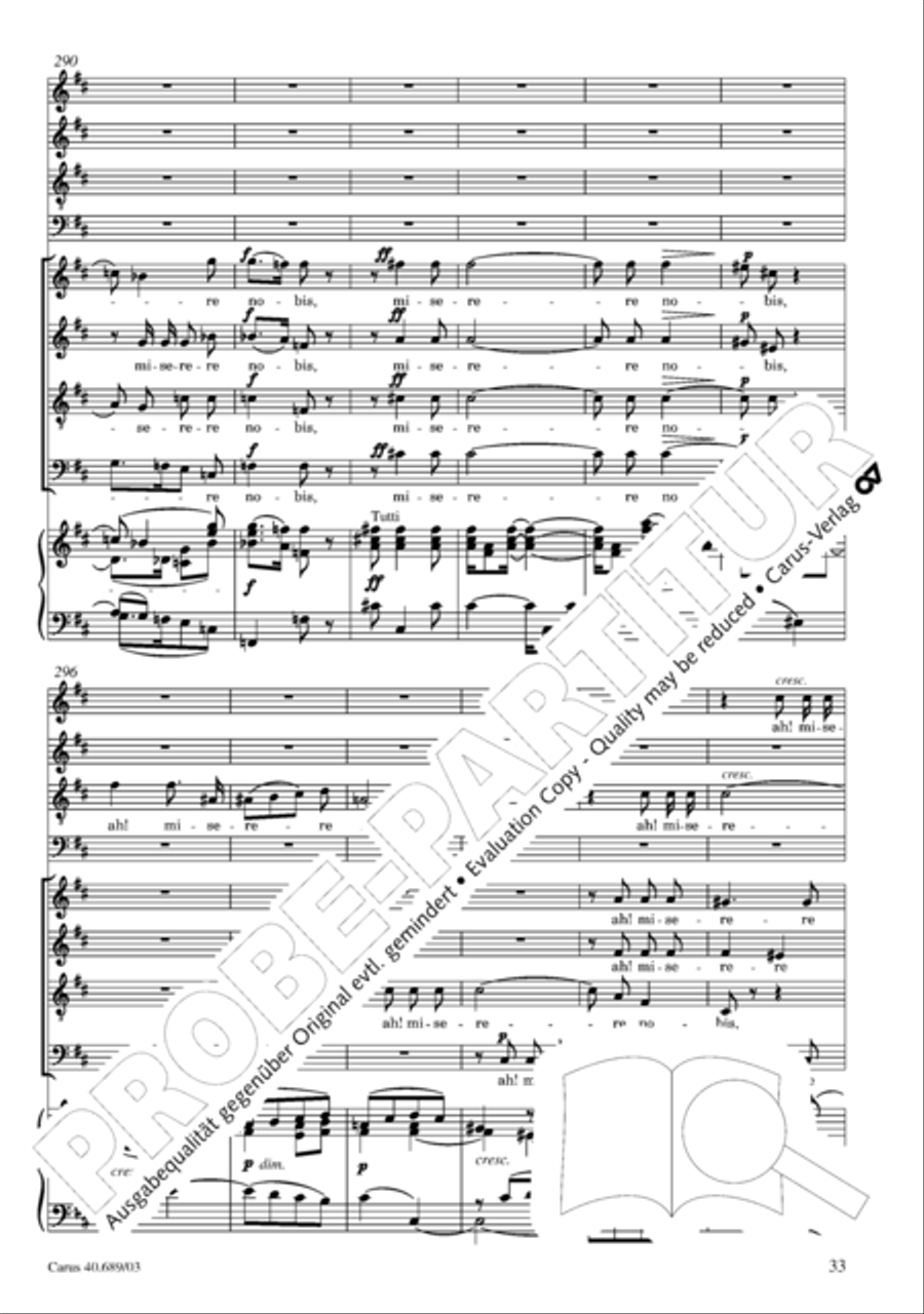 Missa solemnis Missa solemnis 4-Part scores gallery preview page 34