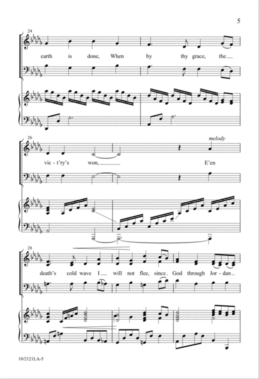 He Leadeth Me 3-Part scores gallery preview page 5
