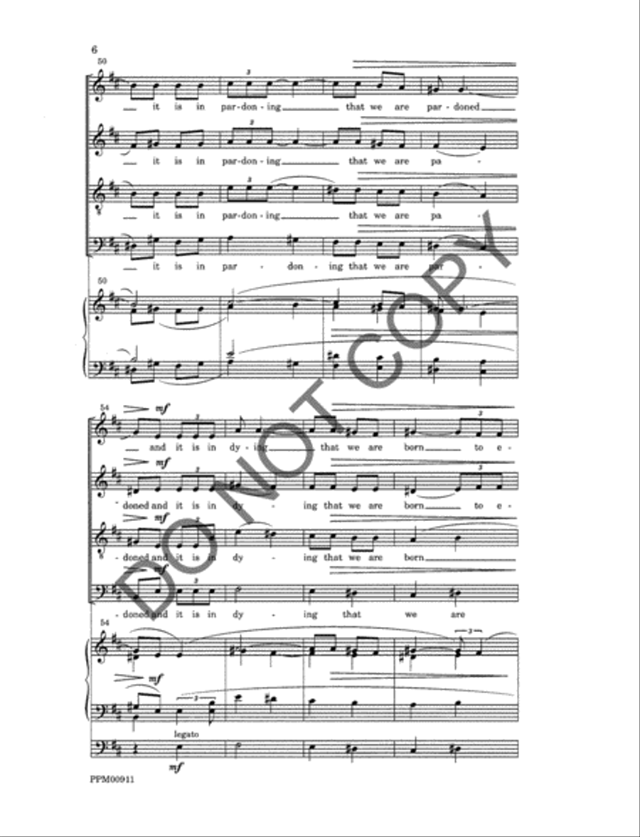 Prayer of St. Francis 4-Part scores gallery preview page 7