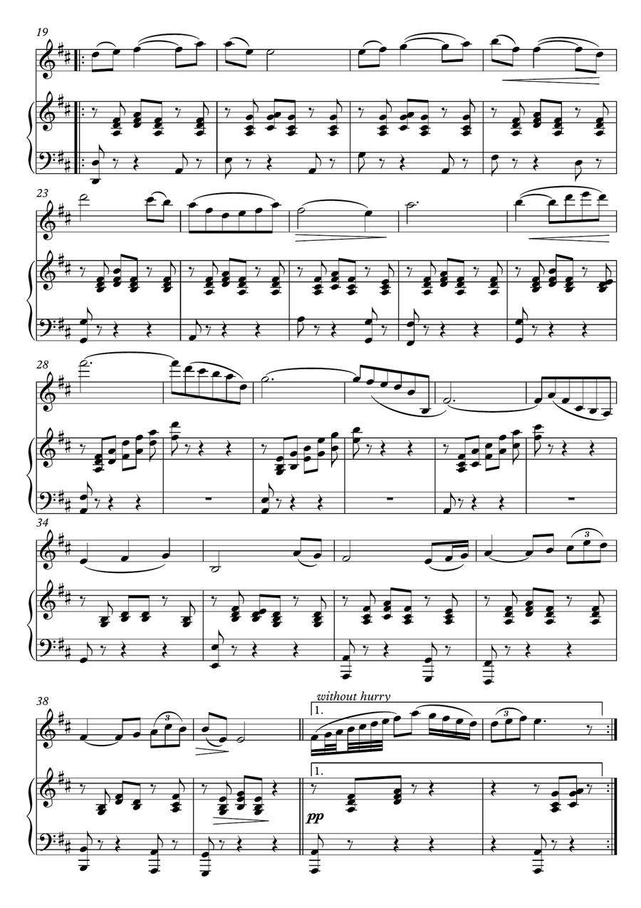 Serenata Violin Piano duet Violin scores gallery preview page 2