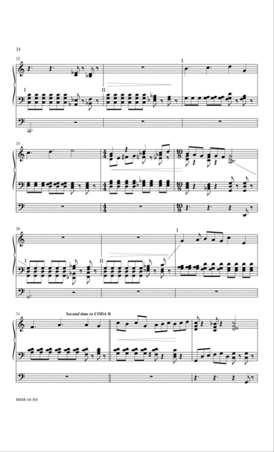 Jesus Christ Is Risen Today Organ scores gallery preview page 3