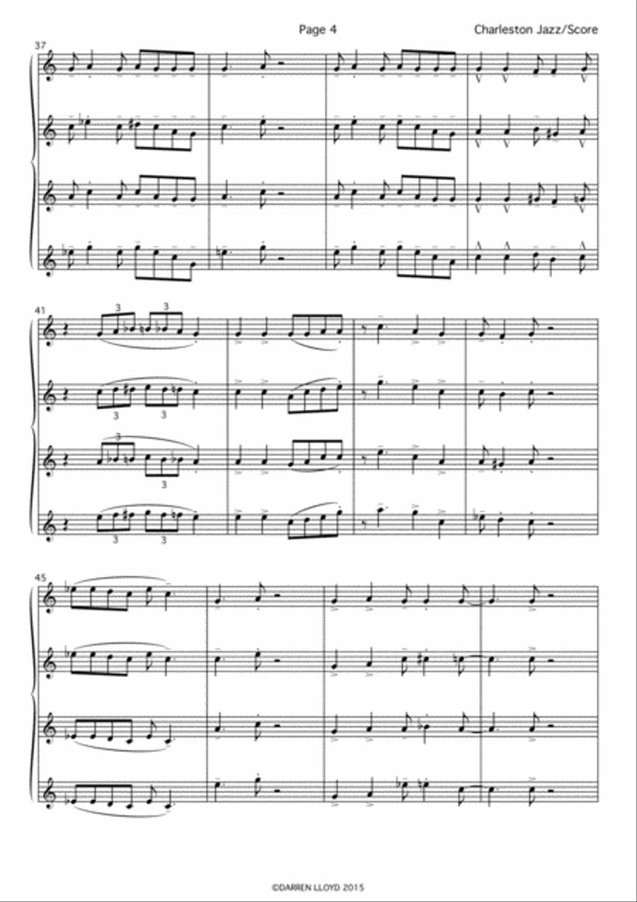 Charleston Jazz Charleston Jazz Brass Ensemble scores gallery preview page 5