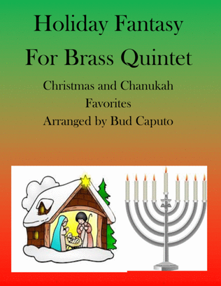 Book cover for Hanukkah-Christmas Fantasy for Brass Quintet