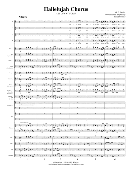 Hallelujah Chorus (orchestration, key of C)