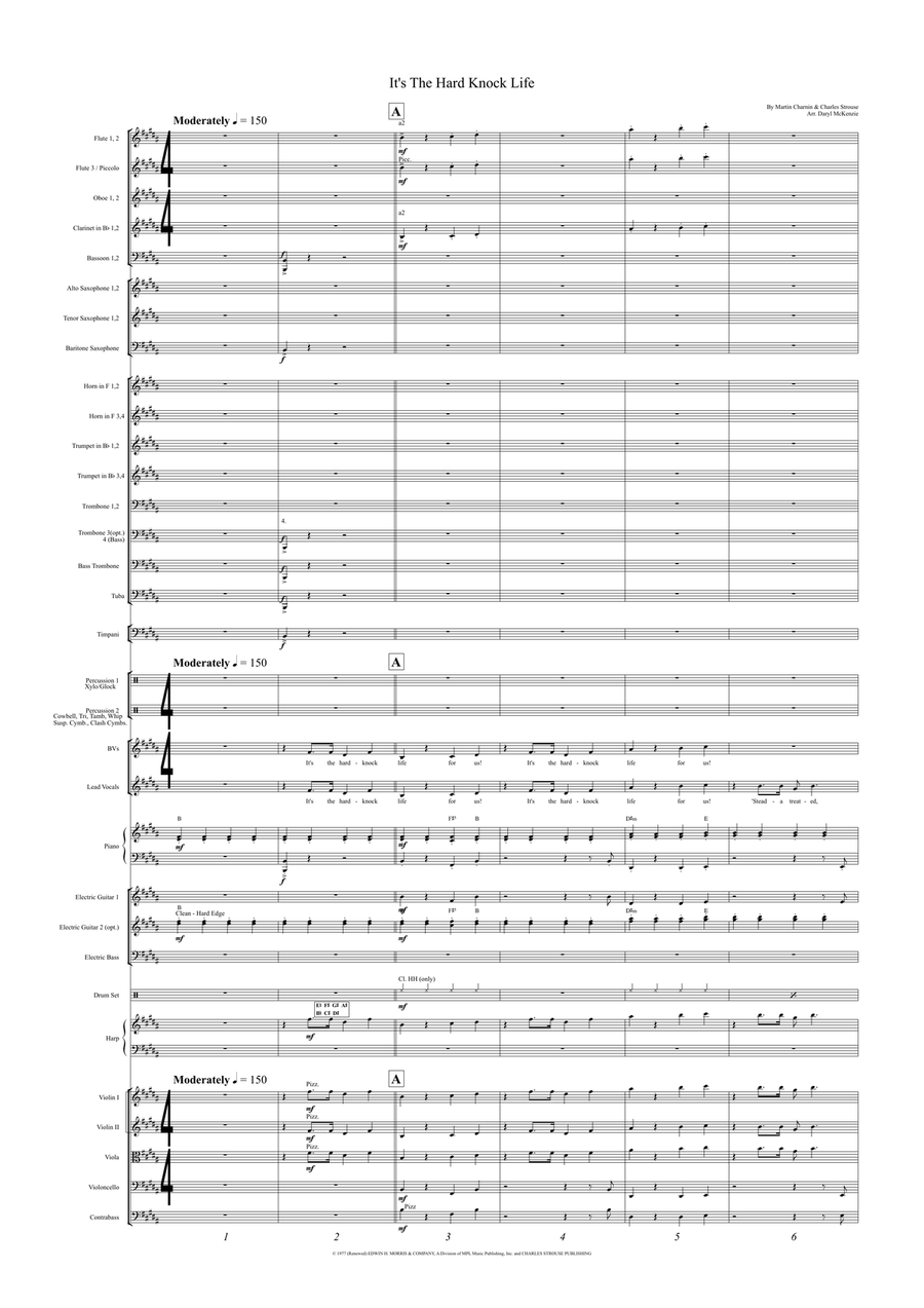 It's The Hard-Knock Life Full Orchestra scores gallery preview page 1