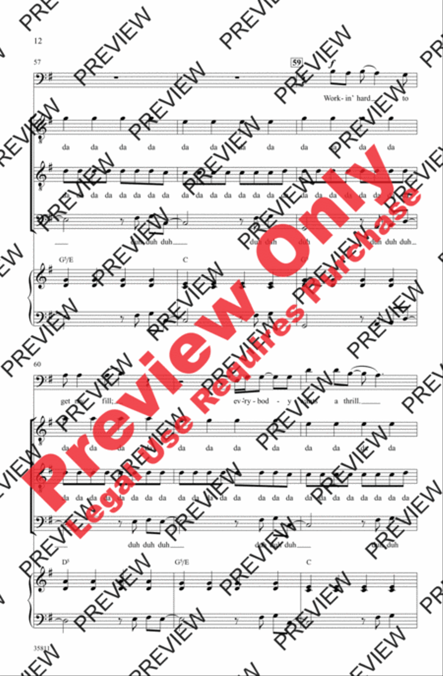 Don't Stop Believin' Men's Choir scores gallery preview page 12