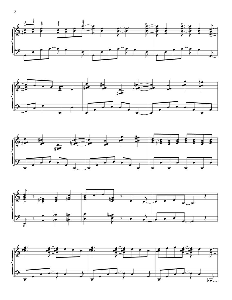 Musette in D Major [Jazz version] Piano Solo scores gallery preview page 2