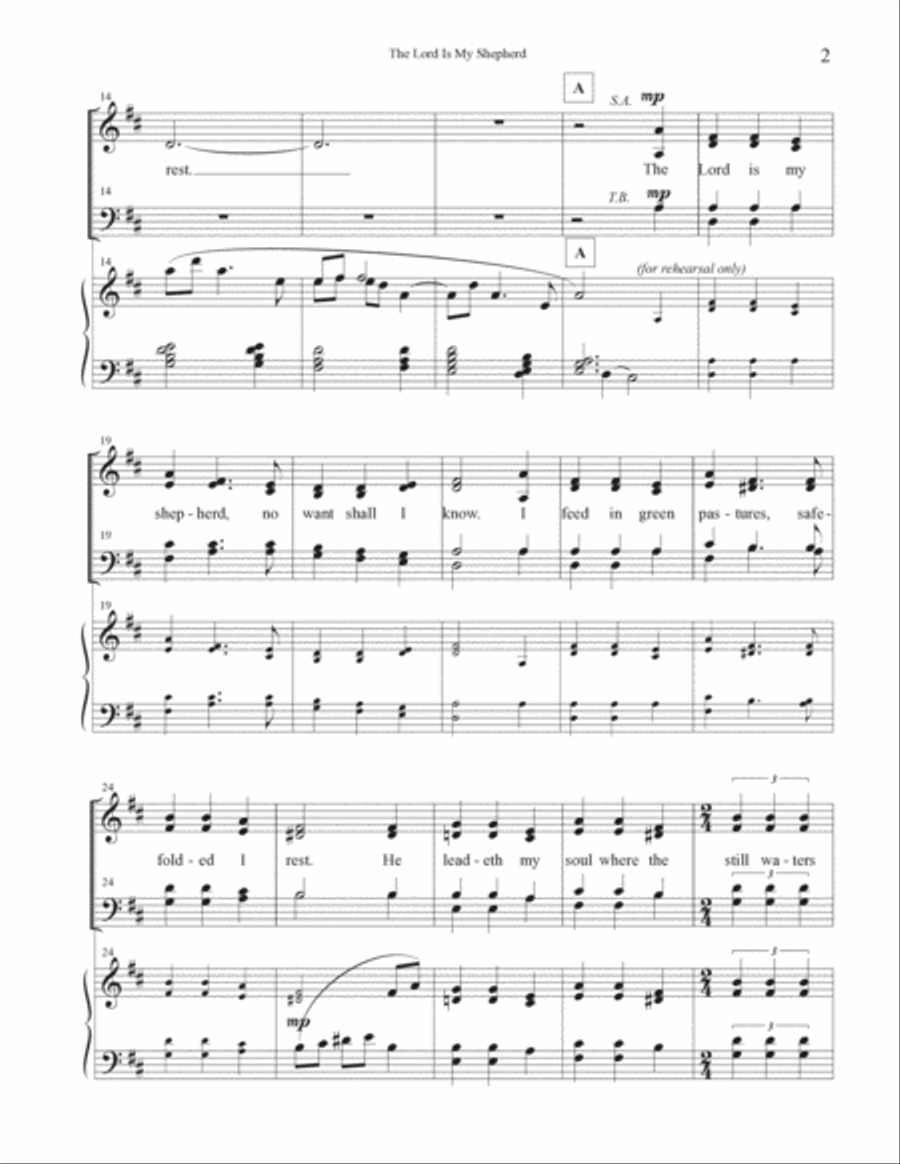 The Lord Is My Shepherd The Lord Is My Shepherd 4-Part scores gallery preview page 2