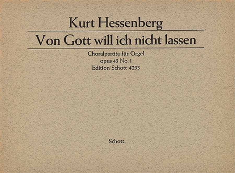 Choral Partita Op. 43/1 Organ