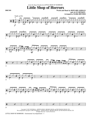 Little Shop Of Horrors (from Little Shop of Horrors) (arr. Mark Brymer) - Drums