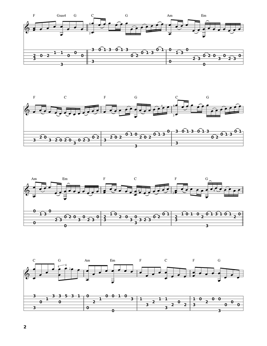 Canon In D Canon In D Acoustic Guitar scores gallery preview page 2