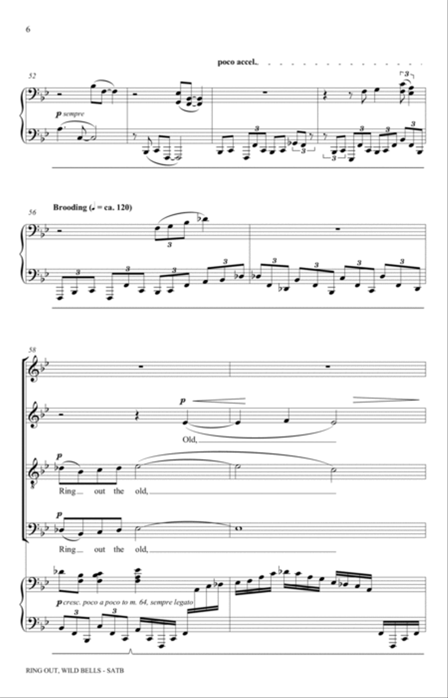 Ring Out, Wild Bells Ring Out, Wild Bells 4-Part scores gallery preview page 6
