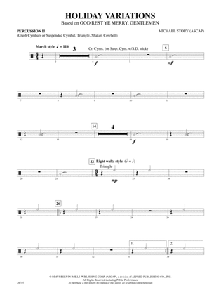 Holiday Variations (Based on "God Rest Ye Merry, Gentlemen"): 2nd Percussion