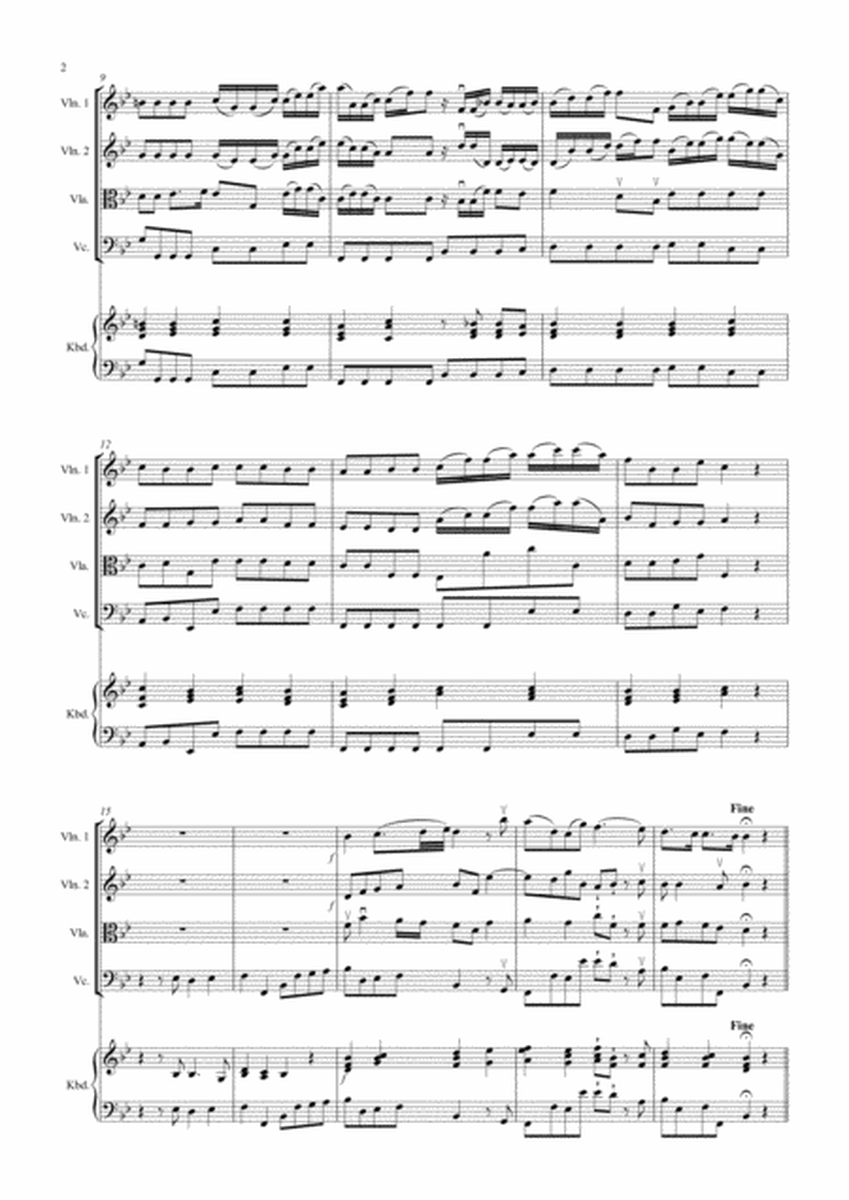 Where'er You Walk (string parts and continuo) for use with singer.