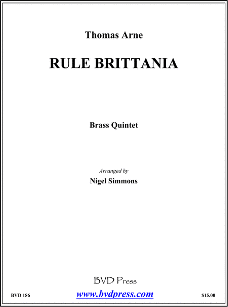 Rule Brittania Brass Quintet scores gallery preview page 1